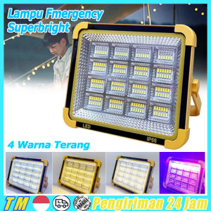3000W Lampu Emergency Led Multifungsi Power Bank Solar cell IP66 Lampu Sorot Lampu Cas Super Terang Lampu Penerangan Darurat