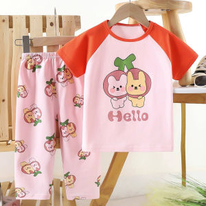 Kids Terno Pyjama With Short Sleeves For 0-6 yo! Pambahay For Girls!