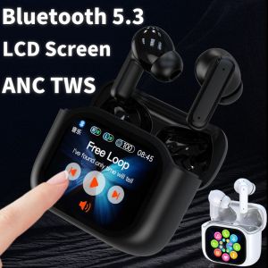 2024 Original ANC Bluetooth 5.3 TWS Wireless Earphones Touch Screen Noise Canceling Headphones Long Battery Life with Microphone Stereo Earphones