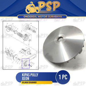 Kipas Pully Xeon (44D) - Kipas Rumah Roller Roler Face Drive Fan Puly Pulley Puley Depan Yamaha
