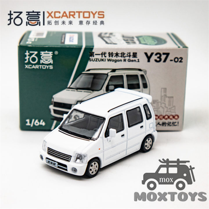 XCarToys 1:64 Suzuki Wagon R Gen.1 Pearl White/Dark Blue Diecast Model ...