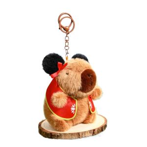 XINSU38 Cartoon Nezha Capybara Plush Keychain Dressing Up Capybara Anime NeZha Guinea Pig Pendant Lovely Plush Stuffed Cos Nezha Capybara Plush Doll Backpack Decor