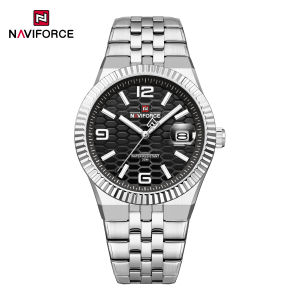 NAVIFORCE Original Mens Business Watch Analog Quartz Stylish Surface 30m Waterproof Brand New Stainless Steel Strap Luminous Casual Fashion Watches NF9277