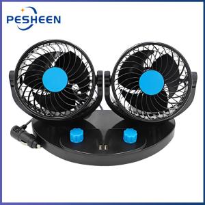 Dual Head USB Car Central Control Screen Fan 2 Wind Speed Car Air Circulation Cooler Electric Car Fan Auto Accessories