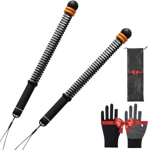 Adjustable Ropeless Battle Ropes 2-Pack Weighted Cordless Training Battle Ropes for Home Gym HIIT Strength (Black)