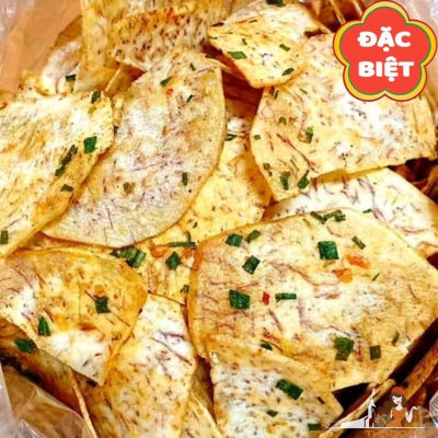 (Ăn chay được) Khoai môn mỡ hành lát trend mới nhất loại đặc biệt, giòn thơm, cay cay, mặn mặn - Đặc sản Thảo Đà Lạt
