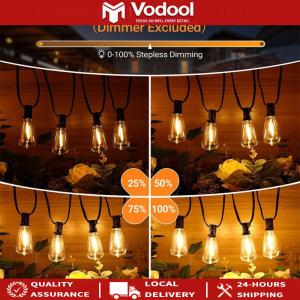Solar String Lights Outdoor Shatterproof Bulbs Solar String Lights with 8 Lighting Modes Globe Solar Powered String Lights for Garden Yard Porch Wedding Party Outdoor Decor