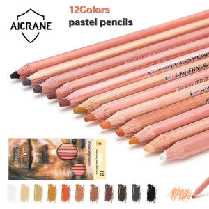 AICRANE Professional Skin Tints สีอ่อนดินสอสี12 Pcs สําหรับภาพวาดดินสอสีสําหรับเด็กโรงเรียนสอนศิลปินอุปกรณ์