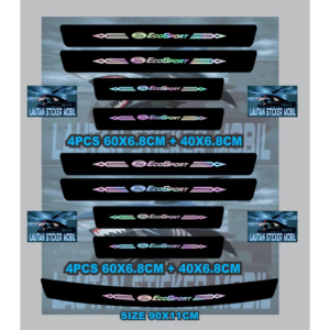 COD 1 set 9pcs cutting sticker sillplate bahan karbon 3d mobil ford ecosport stiker bumper bagasi karbon 3d mobil ford ecosport