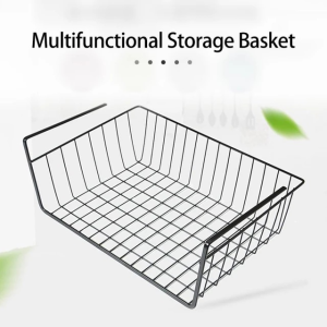 NEW Under the storage rack Storage Basket Cabinet Desk Shelf Storage Metal Rack Hanging Rack