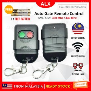 ALX Malaysia Autogate Door Remote Control Key Duplicator SMC5326 330Mhz 433Mhz DIP Switch Auto Gate Controller FREE Battery