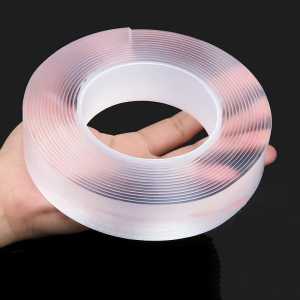 Lakban Double Tape Multifungsi 3 Meter Lakban Nano Tape 2 Sisi 3 Lakban Transparan