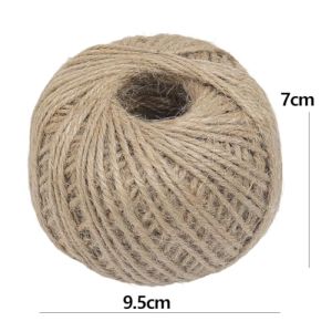 100M Jute Rope Reusable Jute Twine String Thread Sewing for Wedding Party DIY Christmas Gift Wrapping Home Decoration