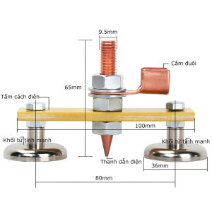 Kẹp mát nam châm máy hàn hút siêu mạnh