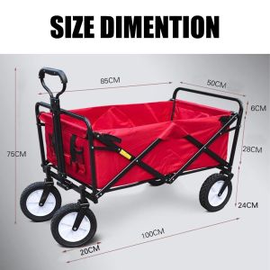 📢Malaysia spot📢 BIG WHEEL Outdoor Wagon trolley carts Camping car folding truck portable Large Size shopping cart Outdoor trolleys foldable trolleys beach camping trolleys tools trolleys trolleys