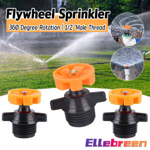 Ellebreen 360 Degree Rotating Watering Nozzle 1/2" Male Thread Automatic Rotation Sprinkler Lawn Irrigation