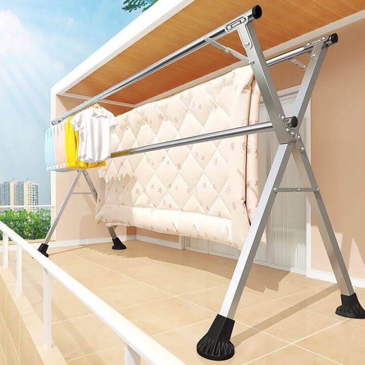 110 240cm scalable Foldable Drying Rack Foldable Sampayan Foldable Clothes Drying Rack Indoor and Outdoor Sampayan X Clothes rack Windproof sampayan stainless clothes hanger foldable sampayan