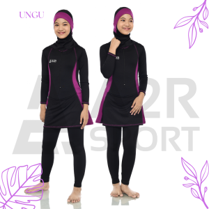 Baju Renang Anak Sd Baju Renang Anak Muslimah Nero Samping baju renang anak tanggung