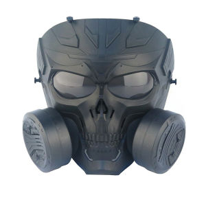 Tactical Biochemical Machinery Dual Fan Respirator Mask Airsoft Anti Fog PC Lens Protective Full Face Mask Outdoor Paintball Shooting Hunting Equipment