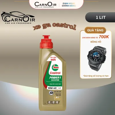 ( combo 1 chai xe ga 1 chai xe số) Dầu nhớt Castrol Power 1 4T 10W-40 0.8L/1L - castrol vàng