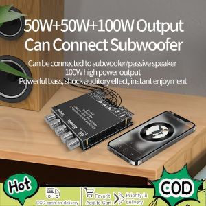 ZK-TB21 Digital Bluetooth Audio Amplifier – 2.1 Channel TDA7498E Chip Portable & High Fidelity Sound
