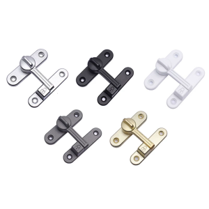 Zinc Alloy Flip Safety Door Lock 90/180 Degree Sliding Door Lock Antitheft Barn Door Lock Hardware Easy to Install