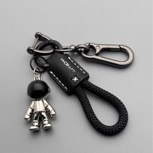 Allieuka Cute Cartoon Astronaut Couple Keychain Car Key Holder Backpack Bag Charm Gift for Lovers Student