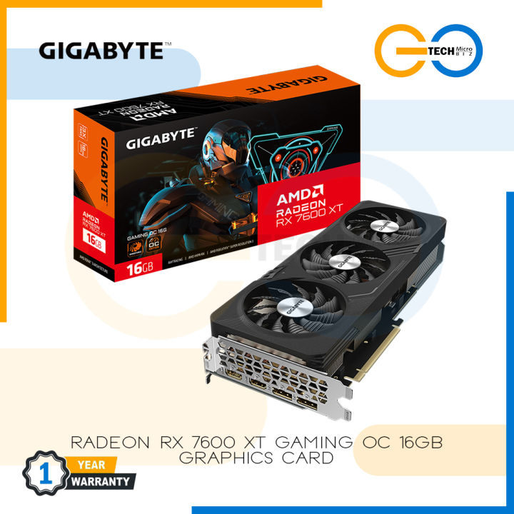 Gigabyte Radeon RX 7600 XT GAMING OC 16G Graphics Card GPU Gigabyte Radeon RX 7600 XT GAMING OC 16G Graphics Card GPU