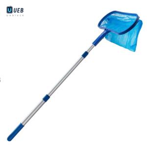 Ueblock✈Swimming Pool Skimmer Net w/Telescopic Pole Ponds Cleaning Debris Leaf Rake