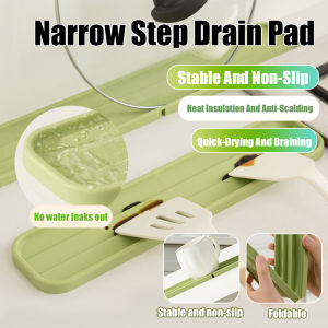 Kitchen Silicone Quick Dry Mat Water Control Heat Ulation NonSlip Step Vegetable Board Drain Pad