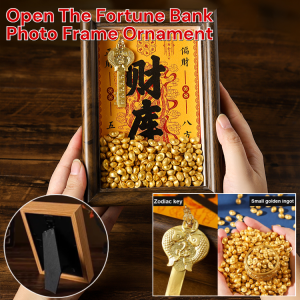 Treasury Yellow God Treasury Photo Frame Open The Fortune Bank Photo Frame Ornament