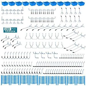 【248 PCS】Pegboard Pengait  Gantungan Pegboard  Hooks Pegboard Assortment