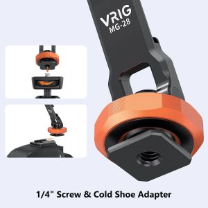VRIG Magnetic Phone Holder Tripod Mount for Magsafe iPhone 17 16 Aluminum Alloy Tripod Mount Adapter with Cold Shoe Mount2026