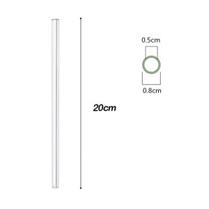 Transparent Straight & Bent Reusable Glass Straw Heat And High Temperature Resistant For Hot and Cold Drinks Straw