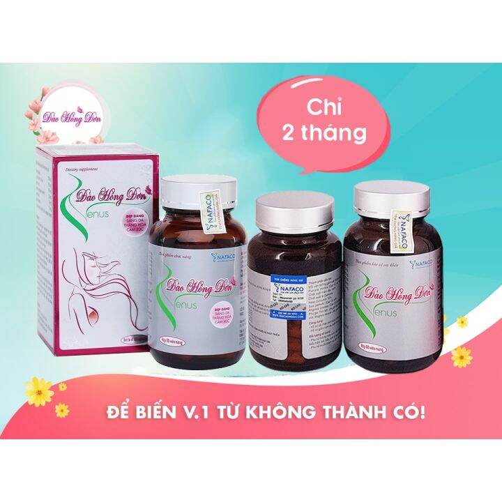 2 hộp 60 viên tặng 1 hộp 30 viên Đào Hồng Đơn nở ngực số 1 VN