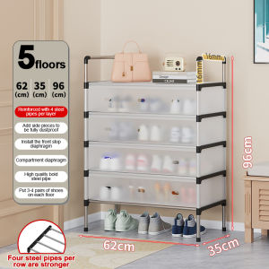 【1-3 Days Delivery】Shoe Rack 3/4/5/6/7Layers Shoe Box Organizer dustproof storage rack foldable shoe cabinet