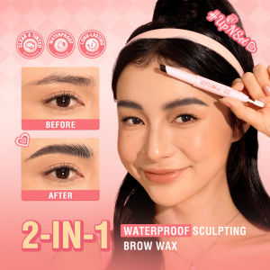 KK BEAUTY PINKFLASH 2-in-1 waterproof sculpting brow wax with Brush Long-lasting Brow tinted Lift Brow Styling Soap Eyebrow Clear Black Brown Color