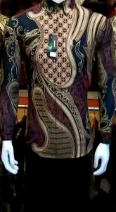 Kemeja Batik Lengan Panjang Slimfit Pria Dewasa Modern 2024