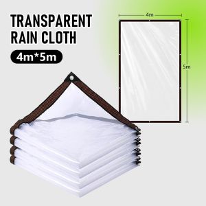 Transparent Rainproof Cloth Tarpaulin Large size Thickened Plastic PE Film Garden Balcony Tent Waterproof Tarp Cover