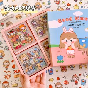 STICKER ANAK AESTHETIC (GOODTIME) MODEL KARTUN KOREA MANIS IMUT LUCU. STIKER ANTI AIR 1 BOX ISI 100 LEMBAR MURAH GAMBAR TEMPEL WARNA 2D LUCU. STIKER VIRAL CEWEK COWOK ANAK SEKOLAH. STIKER CANTIK ANIME BINATANG BUAH POHON GAME