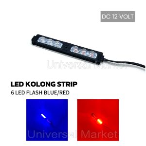 Lampu LED Kolong Plasma Flash Strobo 6 Mata 9 Mata 12 Mata Nyala Kedap Kedip Blitz DC 12 Volt Motor Mobil Universal
