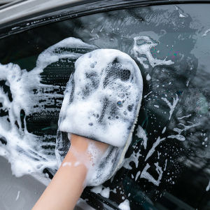 ถุงมือล้างรถ/ทำความสะอาด/ขัดเบาะหนัง วัสดุสังเคราะห์ สำหรับขัดรถ/ทำความสะอาด/เช็ดเบาะหนัง ดีไซน์สุดหรู