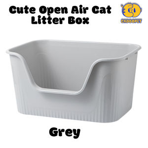 Xtra Large Deep Cute Open Air Cat Litter Box Deeper Anti-splash Giant Toilet Bekas Pasir Kucing Besar Tahan 猫砂盆 猫厕 Muji