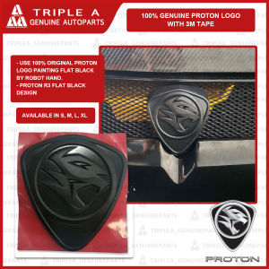 READY STOCK! PW944886 Flat Black Emblem Logo Mark Top XL with 3M Tape Proton Iriz Preve Suprima S Front Grille 3D