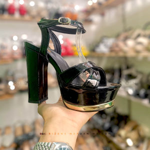 Heels Zara Silang Glossy Tinggi 15 cm High Heels Wanita RNM.Market