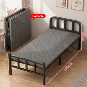 Metal Folding Bed Heavy Duty Bed 70/90/120CM Bed Frame Double/Single