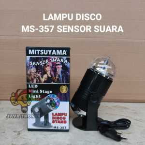 Mitsuyama MS-357 Lampu Disko Sensor Suara Musik Kelap Kelip Disco LED 3 Watt Full RGB