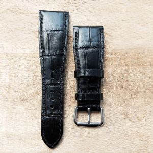Tali Jam Tangan Kulit Sapi Custom lengkung Motif Croco Garansi 1 Tahun
