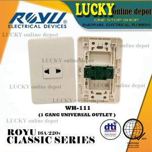 WH111 to WH115 ROYU UNIVERSAL CLASSIC SERIES OUTLET 15A-250V