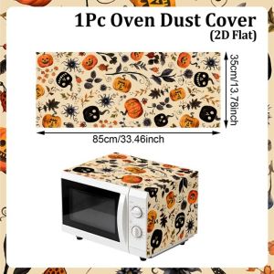 NOBLELUX Universal Microwave Cover Waterproof Floral Microwave Oven Dust Cover Multi-Purpose Printed Dust Protector Mat Household Cover
